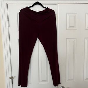 Chico's Wine Straight-Leg Pull-On Pants